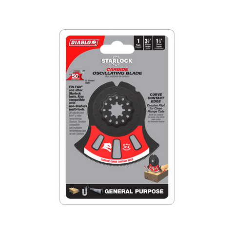 Diablo 80mm Starlock Carbide Multi-Tool Blade for General Purpose