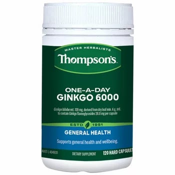 Thompson's Ginkgo 6000 One A Day 120 Capsule Pack for Memory and Circulation — image 8