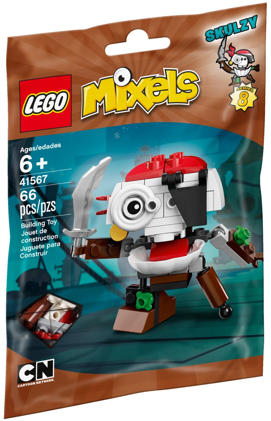 LEGO 41567 Skulzy Mixels Pyrratz Treasure Pirate Building Kit - SuperSaverAU - view 1