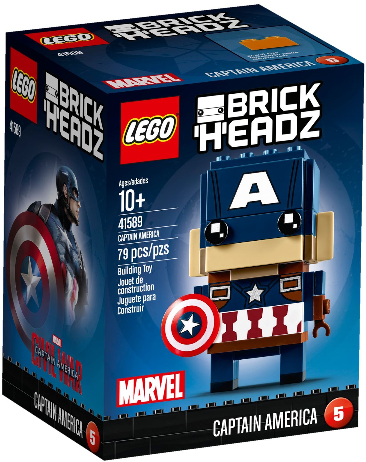 LEGO 41589 Captain America BrickHeadz - SuperSaverAU - view 1