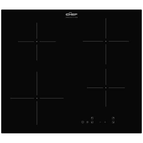 Chef 60cm 4 zone induction cooktop - PowerBoost, touch controls, 9 power levels, child lock - CHI644BC
