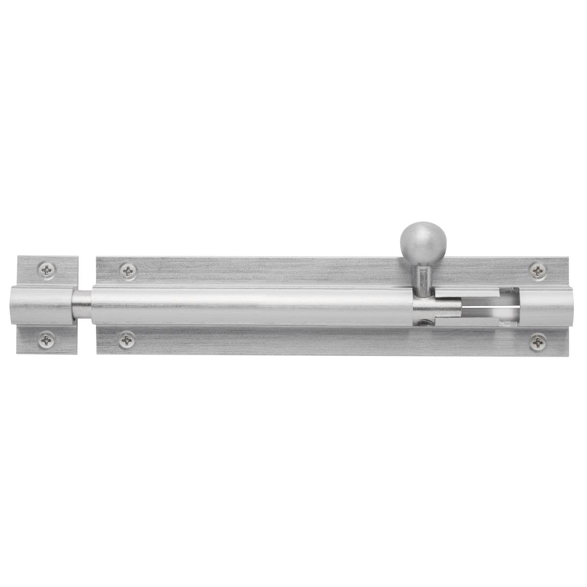 Delf Trade Barrel Bolt 150mm Satin Chrome 9.5mm Zinc Alloy Durable - SuperSaverAU - view 1