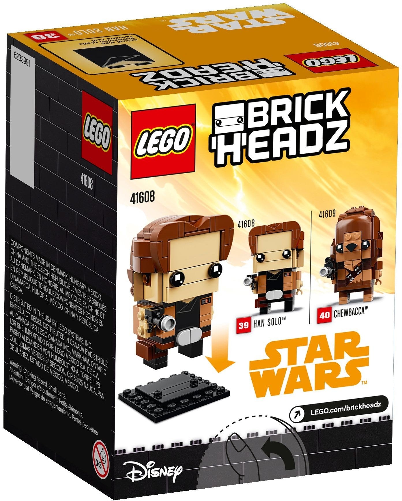 LEGO 41608 Han Solo BrickHeadz Star Wars Building Kit - SuperSaverAU - view 4