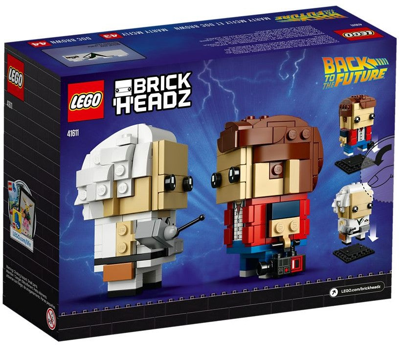 LEGO 41611 Back to the Future Marty & Doc BrickHeadz - SuperSaverAU - view 2