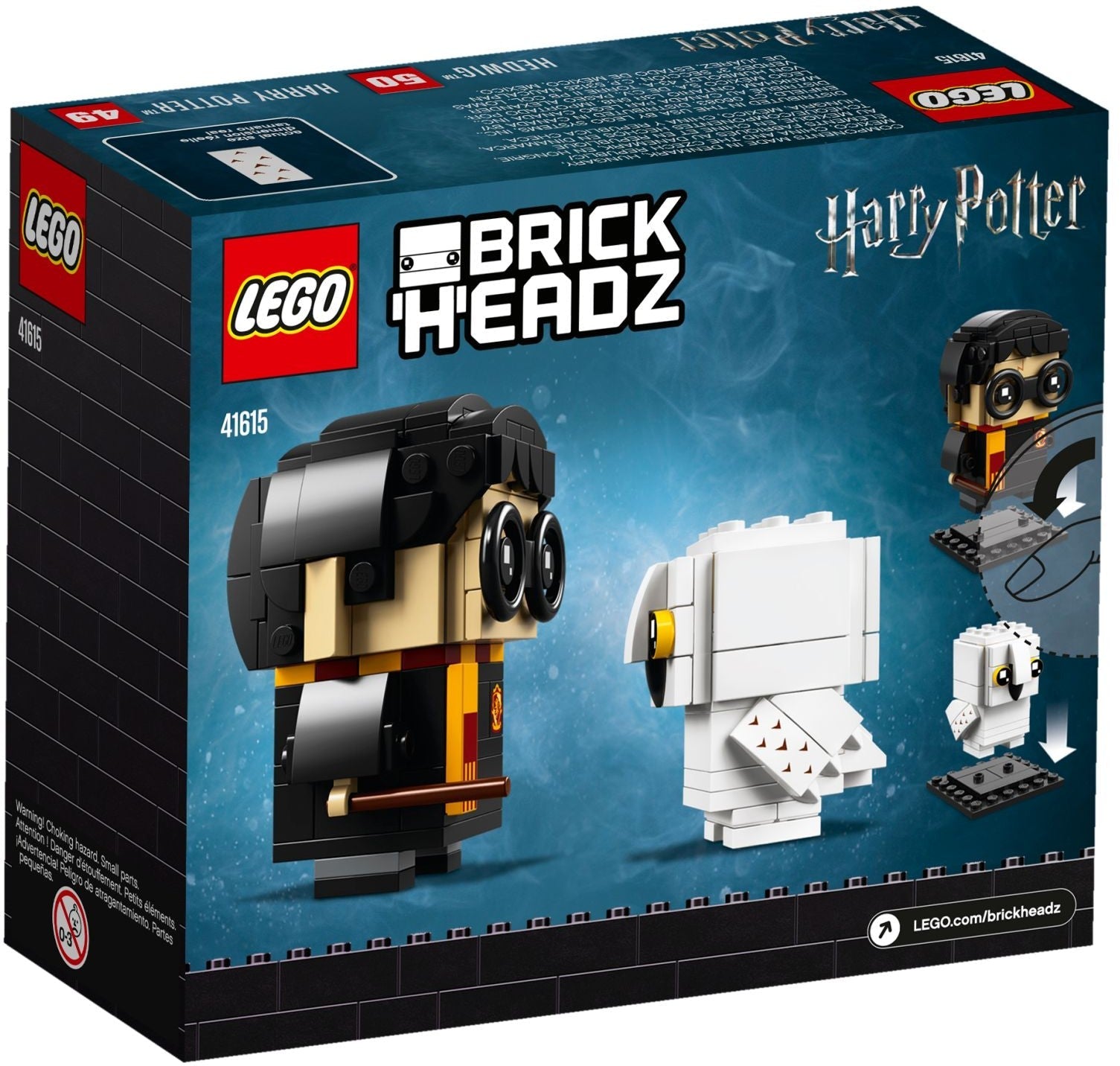 LEGO 41615 Harry Potter & Hedwig BrickHeadz Set - SuperSaverAU - view 4
