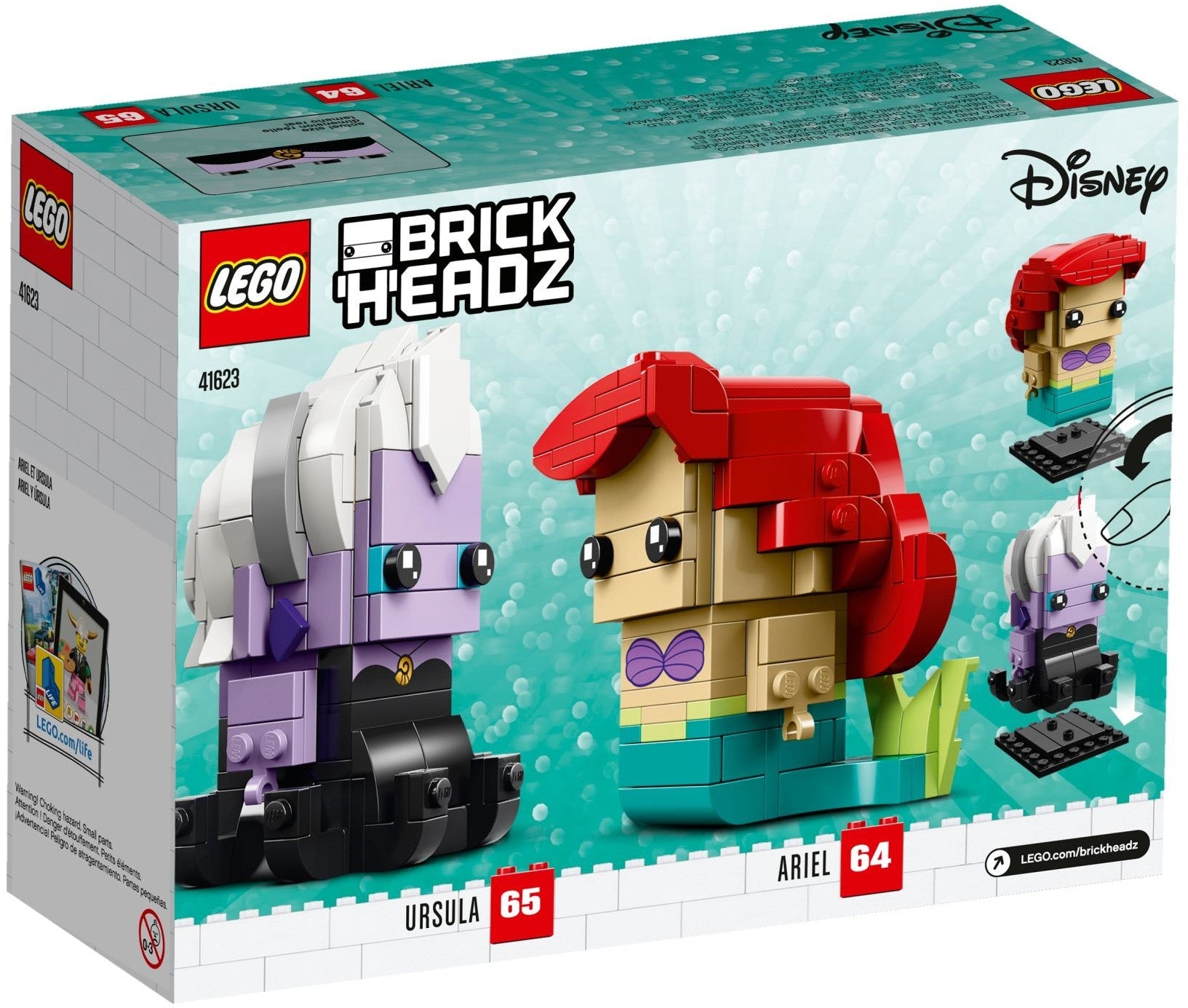 LEGO 41623 Ariel & Ursula BrickHeadz™ Disney The Little Mermaid Set - SuperSaverAU - view 3