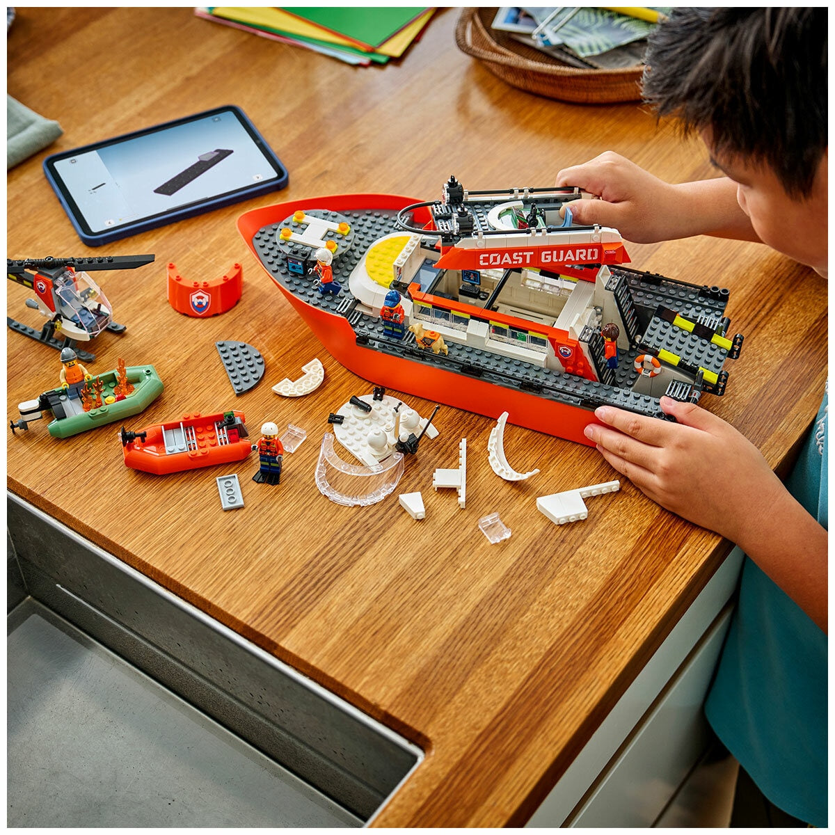 LEGO City Coast Guard Rescue Boat and Helicopter 60504
