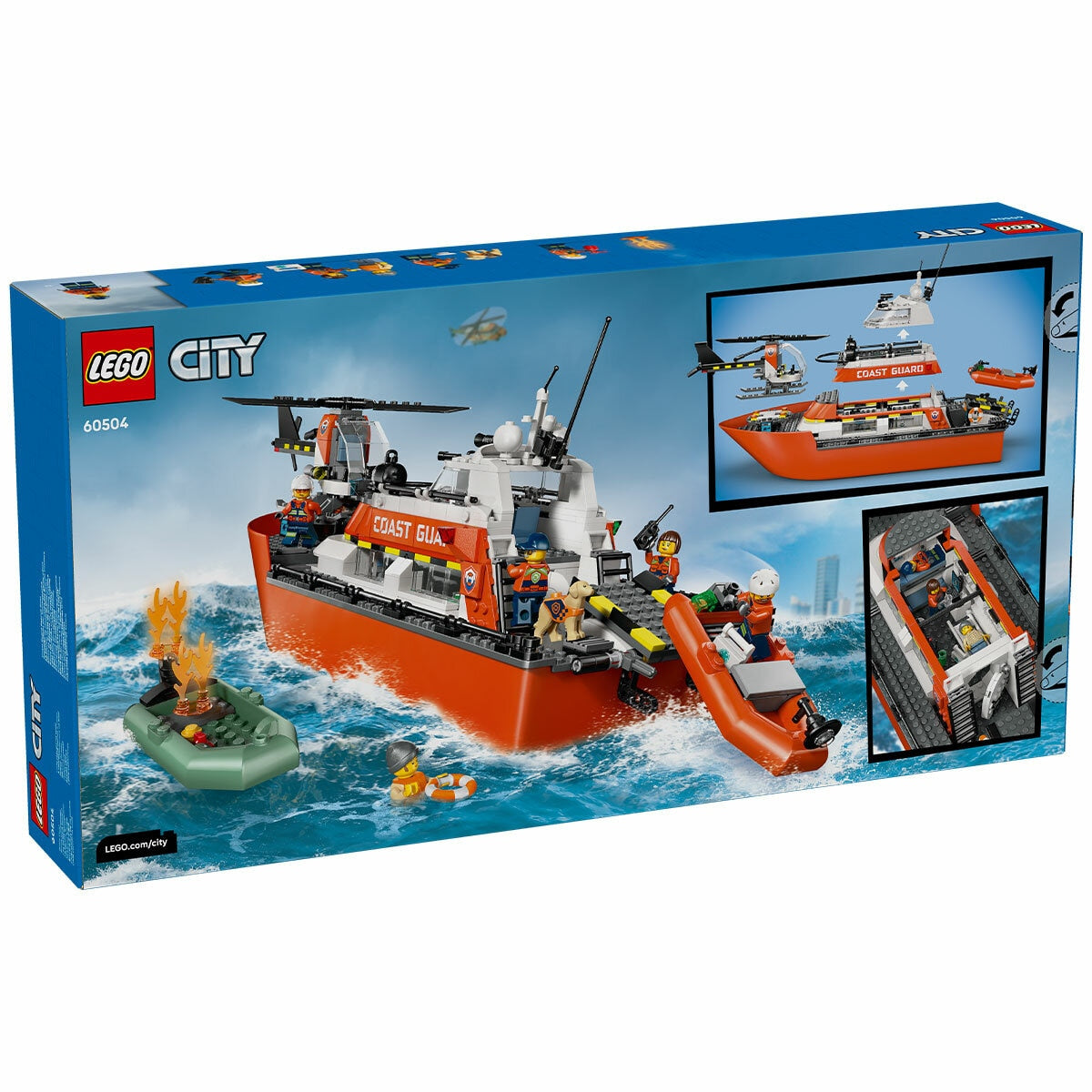 LEGO City Coast Guard Rescue Boat and Helicopter 60504