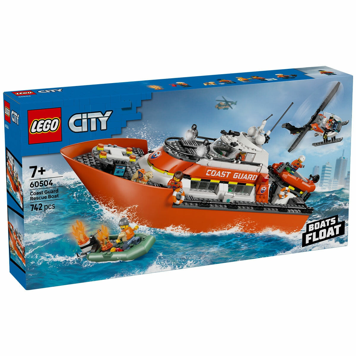 LEGO City Coast Guard Rescue Boat and Helicopter 60504