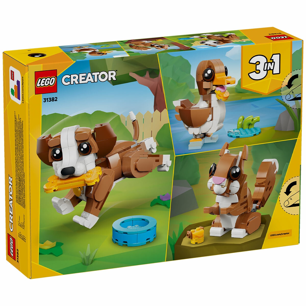 LEGO Creator 3 In 1 Cute Animals: Playful Puppy Dog 31382