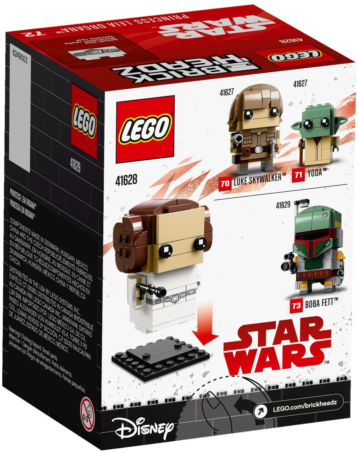 LEGO 41628 Princess Leia BrickHeadz - Star Wars - SuperSaverAU - view 3
