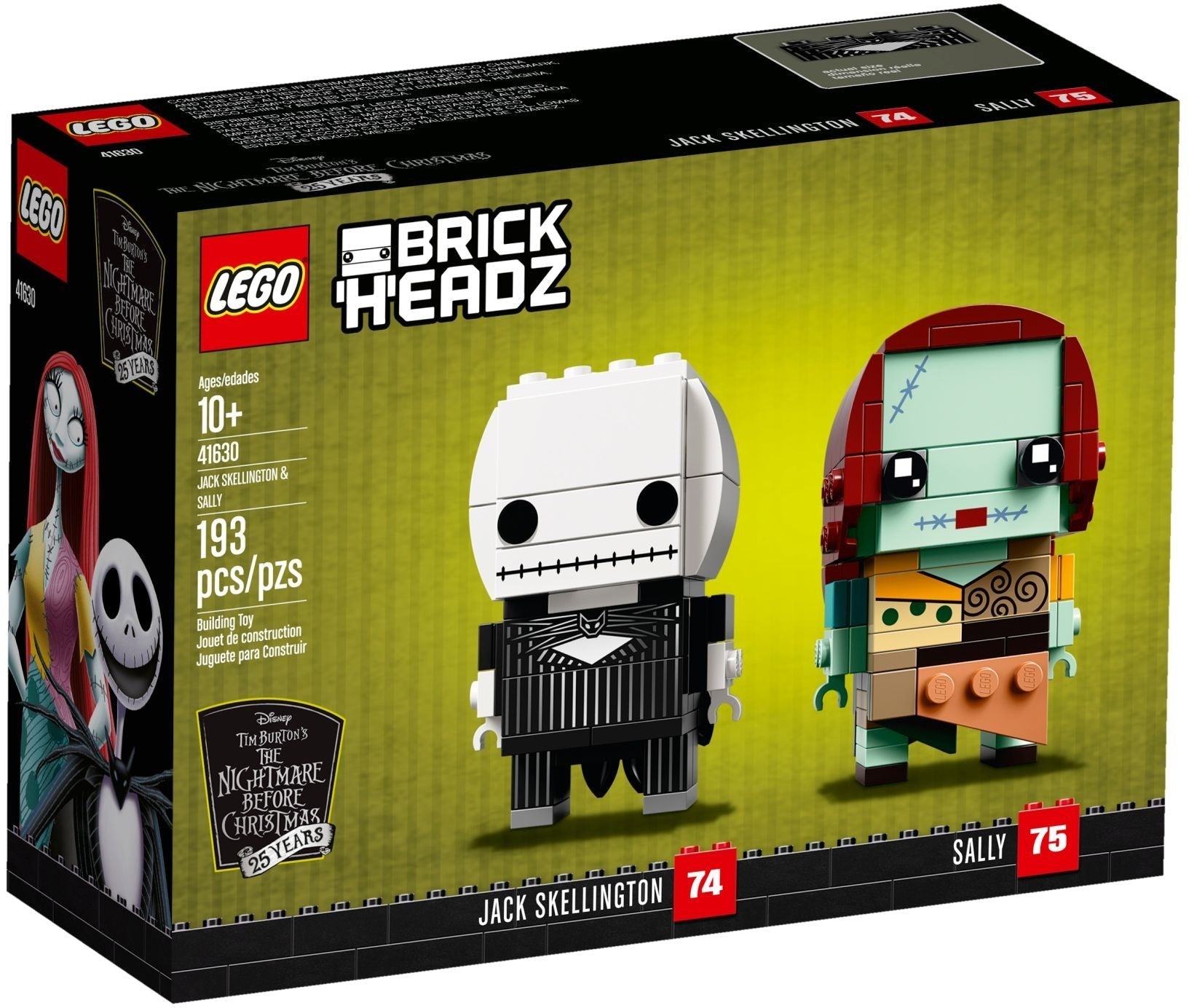 LEGO 41630 Jack Skellington & Sally BrickHeadz Set - SuperSaverAU - view 1