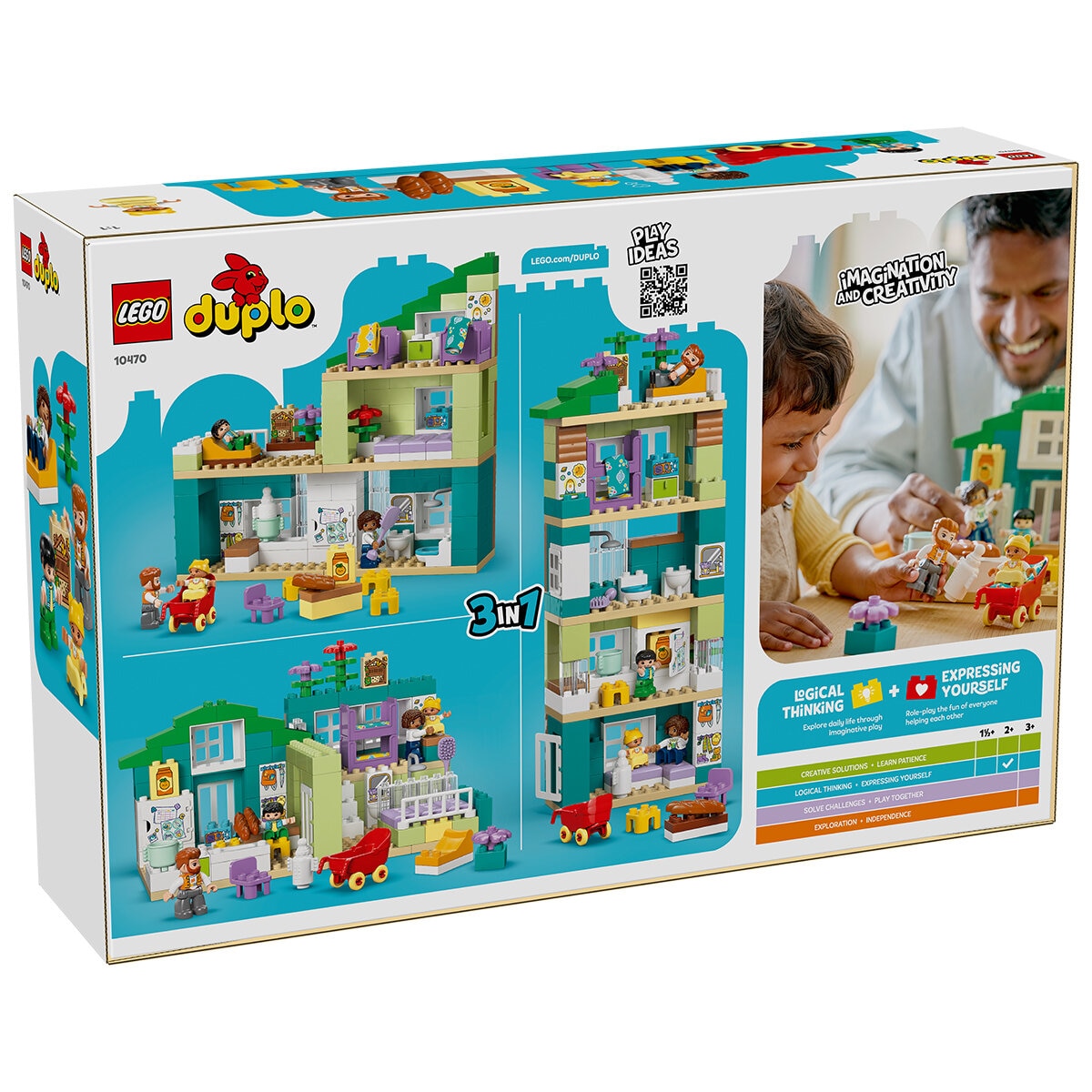 LEGO DUPLO 3 In 1 Modern Family House With Figures 10470