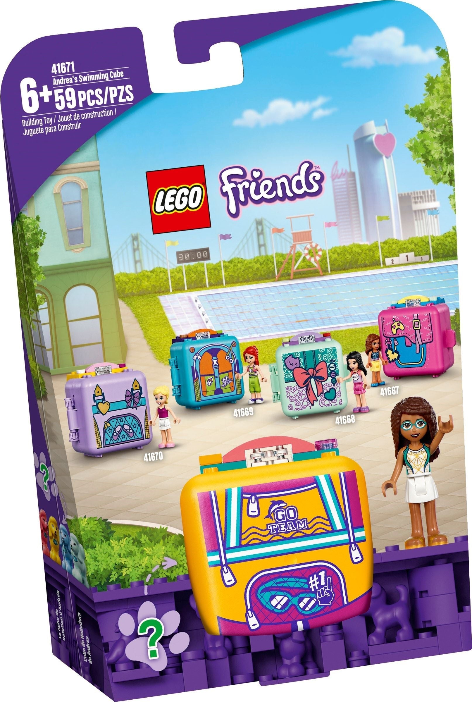 LEGO 41671 Andrea's Swimming Cube Playset - Portable Pool Fun - SuperSaverAU - view 1