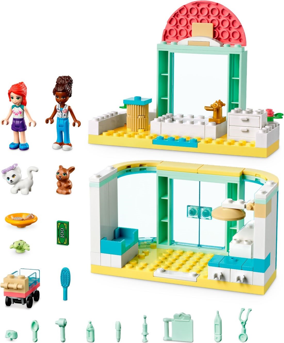 LEGO 41695 Pet Clinic Vet Set - Animal Rescue Fun (4+ Years) - SuperSaverAU - view 5