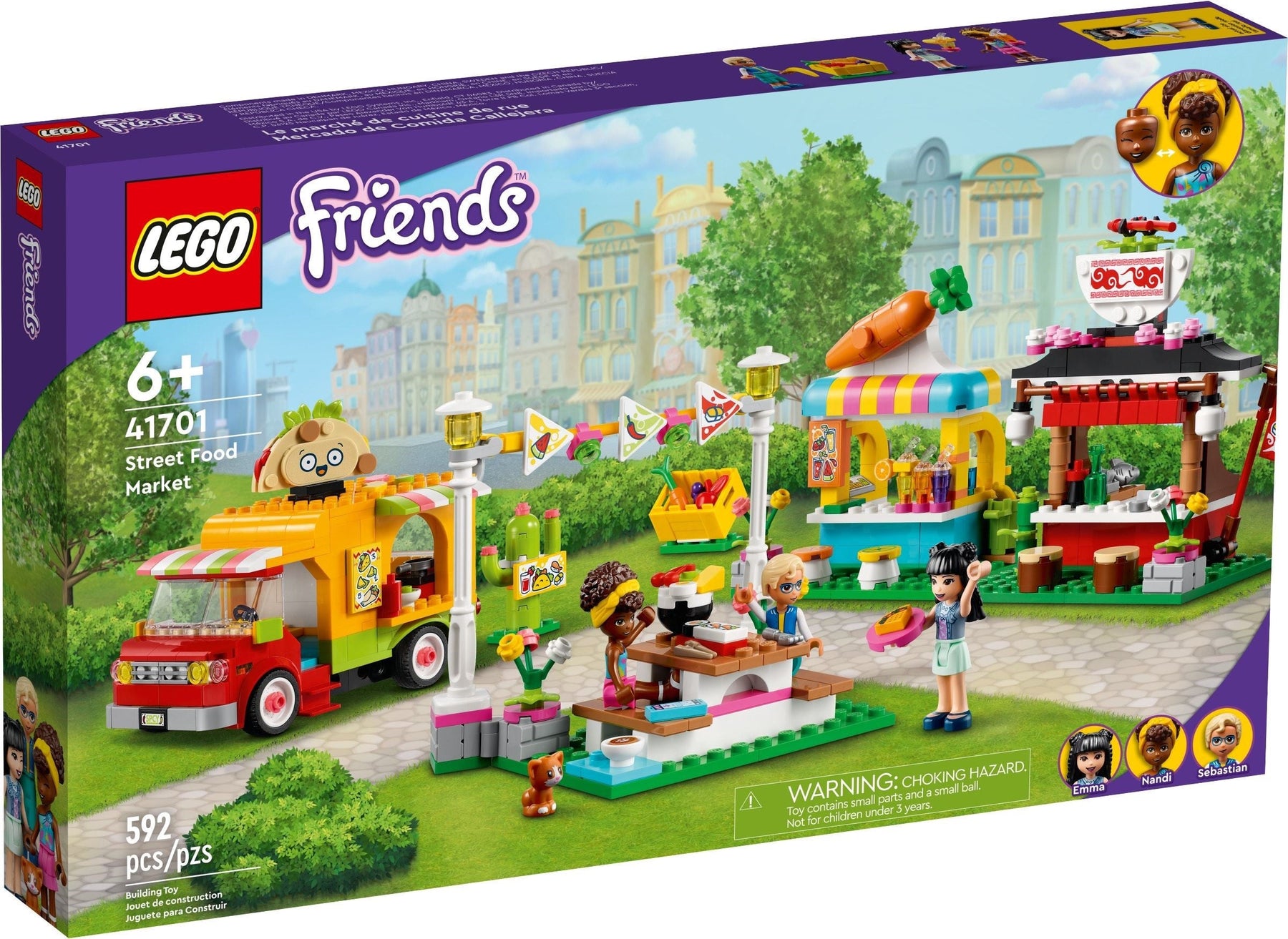 LEGO 41701 Friends Street Food Market Playset - SuperSaverAU - view 1
