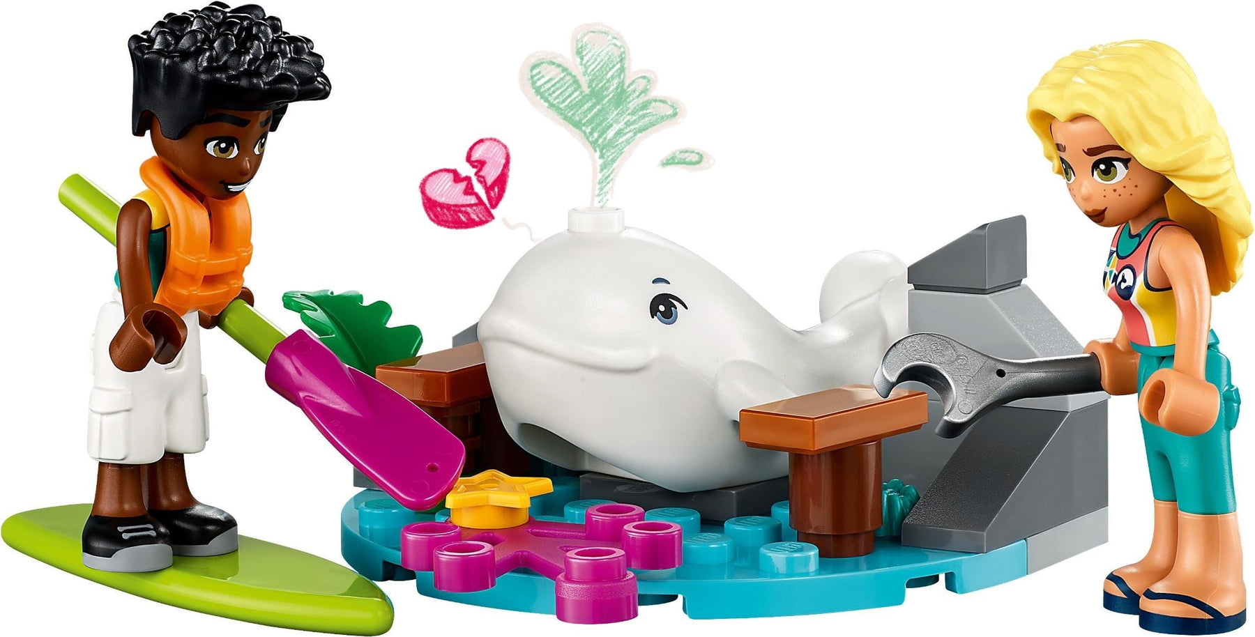 LEGO 41752 Sea Rescue Plane – Ocean Wildlife Rescue Playset - SuperSaverAU - view 4
