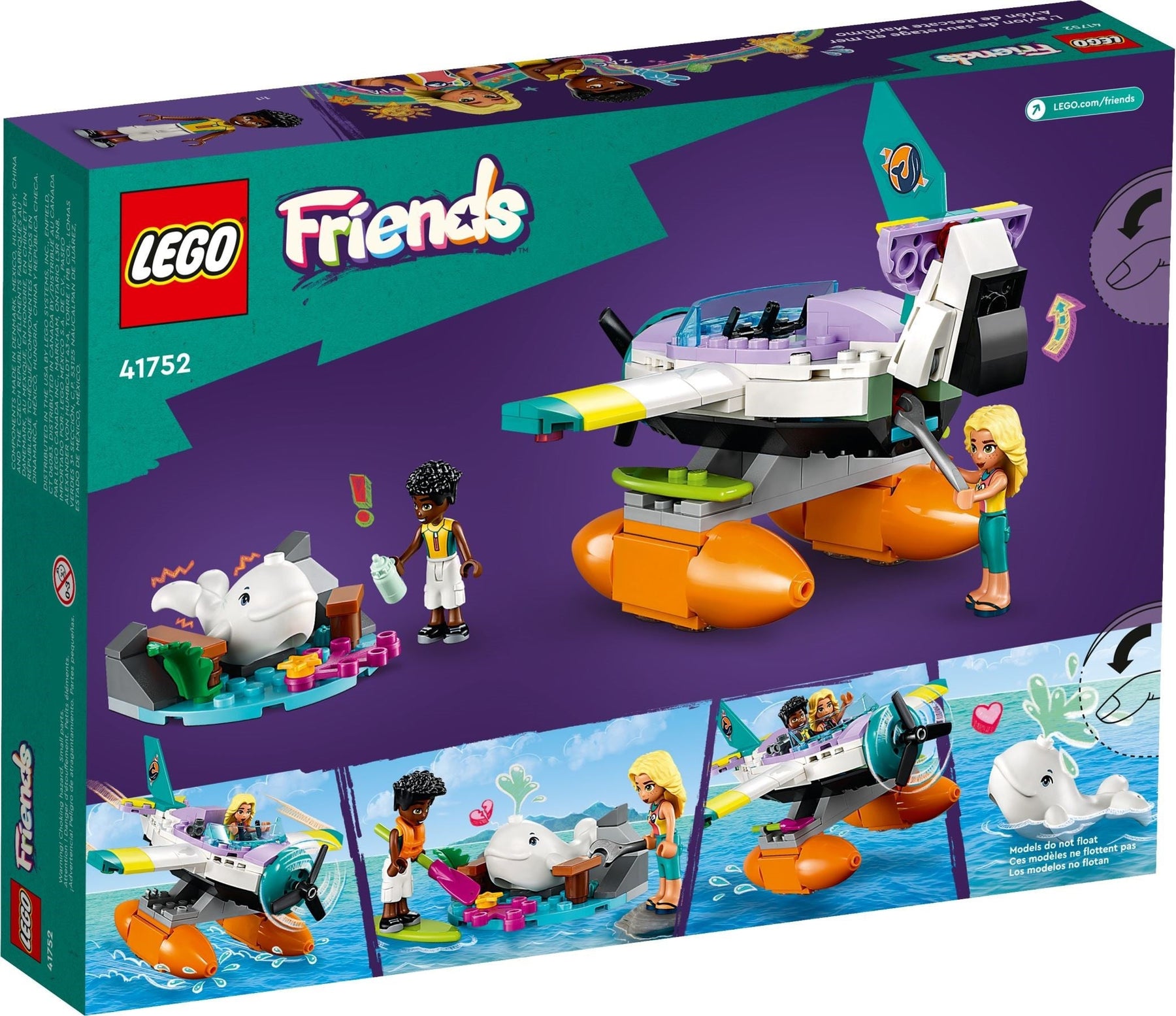 LEGO 41752 Sea Rescue Plane – Ocean Wildlife Rescue Playset - SuperSaverAU - view 6