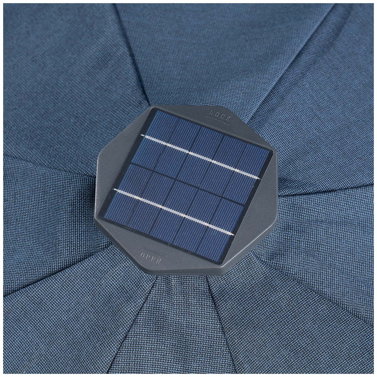 SunVilla Blue LED Market Umbrella 3M