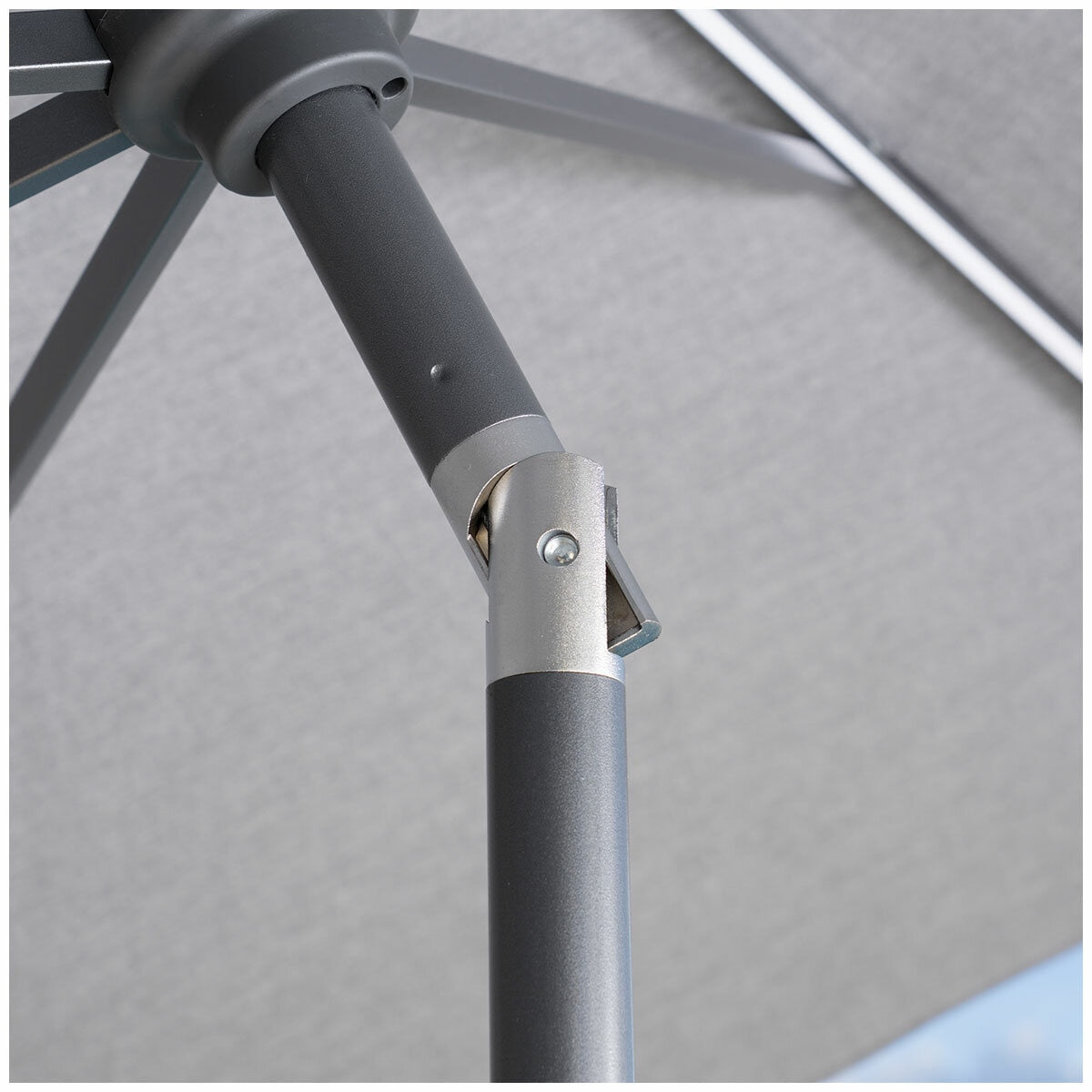 SunVilla Graphite LED Market Umbrella 3M