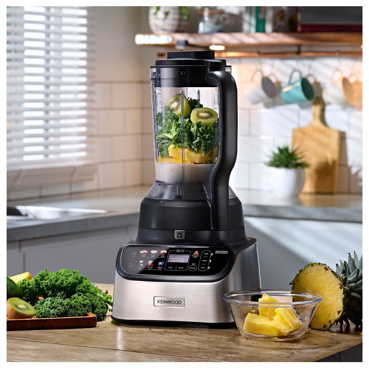 Kenwood MultiPro One Touch food processor and blender - 1000W, EasyWeigh scales, ice crush - FDM73480SS