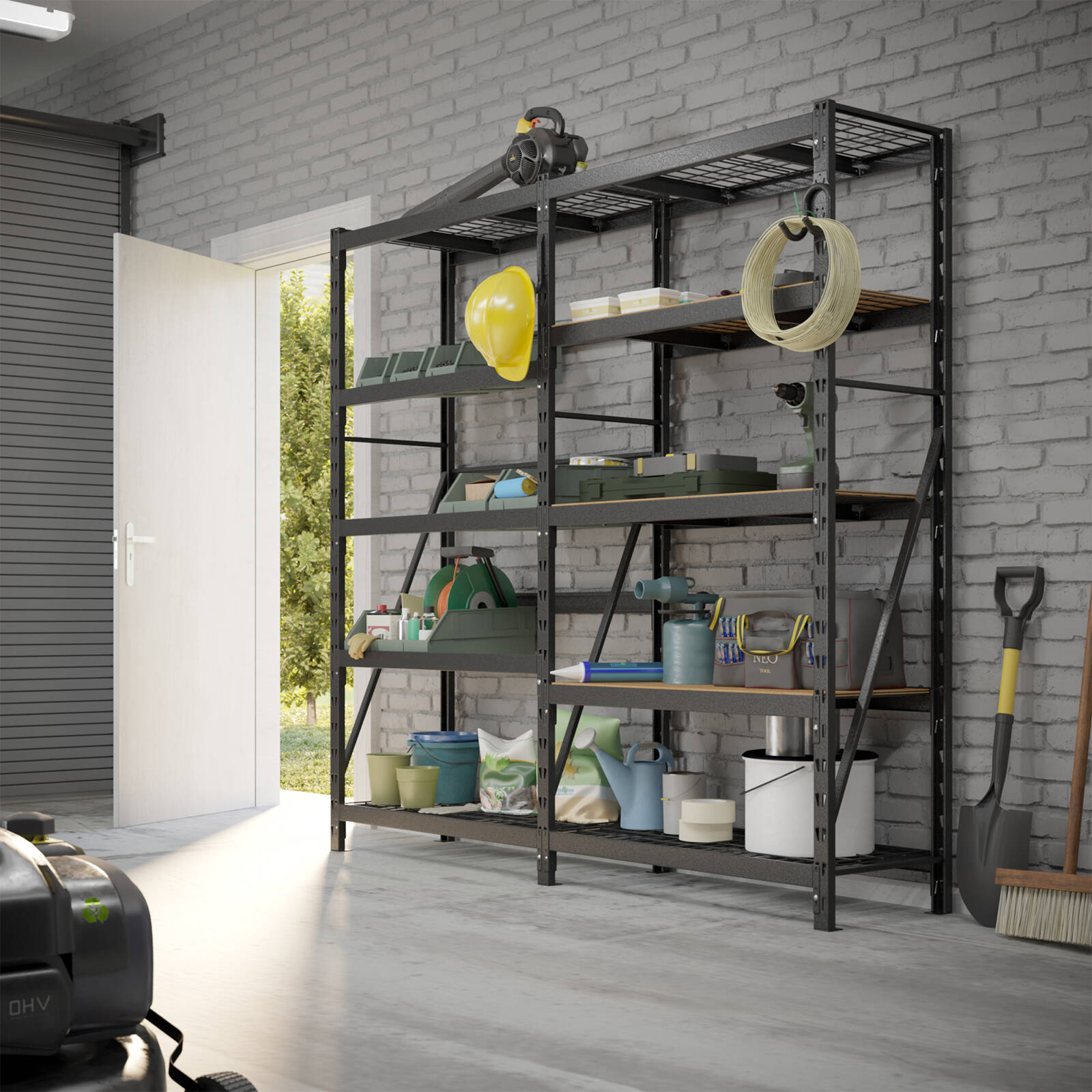 Rack It 400kg Single Hook, Black Powder Coated Steel Storage Accessory for Shelving Uprights