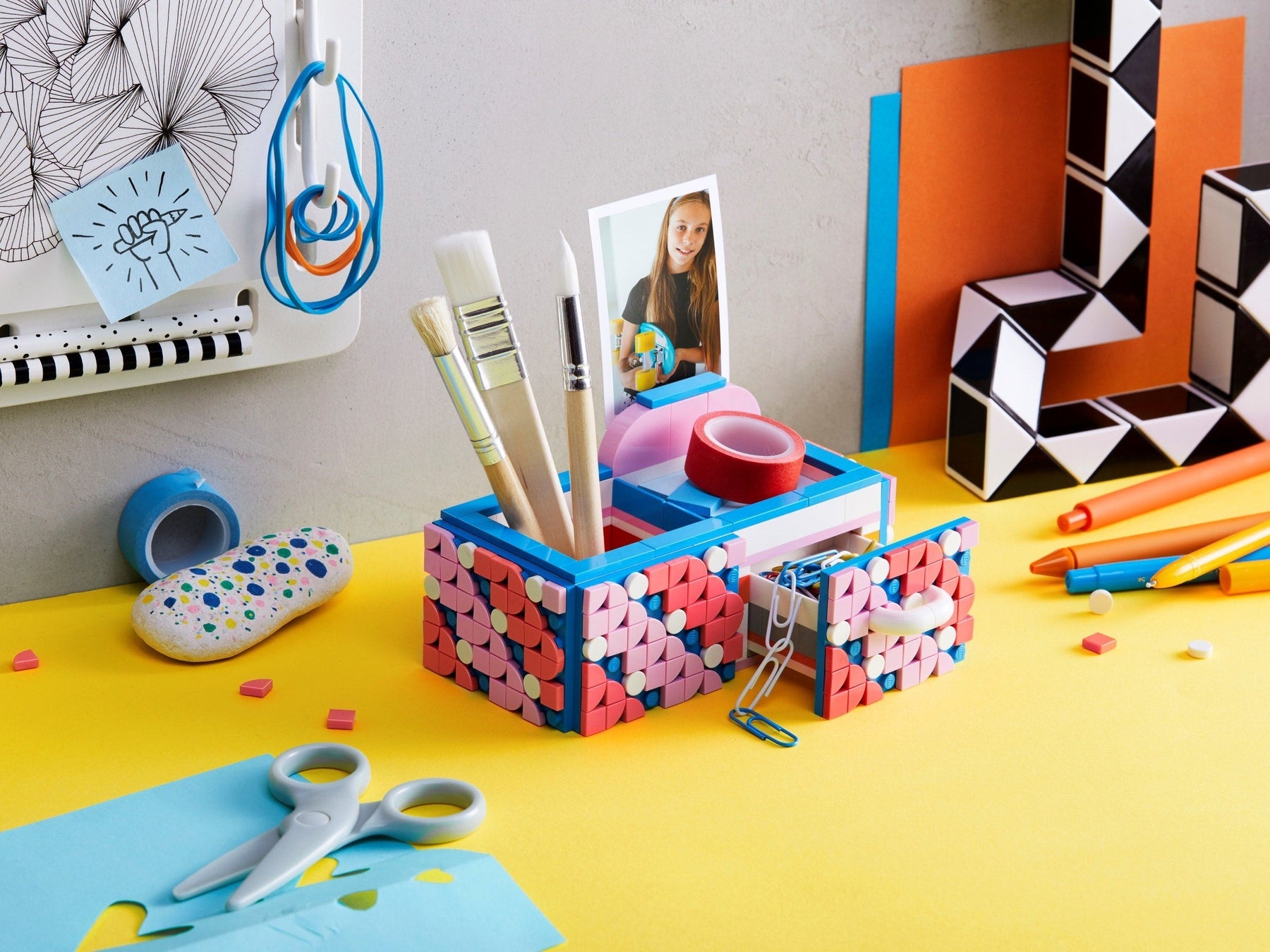 LEGO 41907 DOTS Desk Organizer with Drawer, DIY Craft Set - SuperSaverAU - view 4