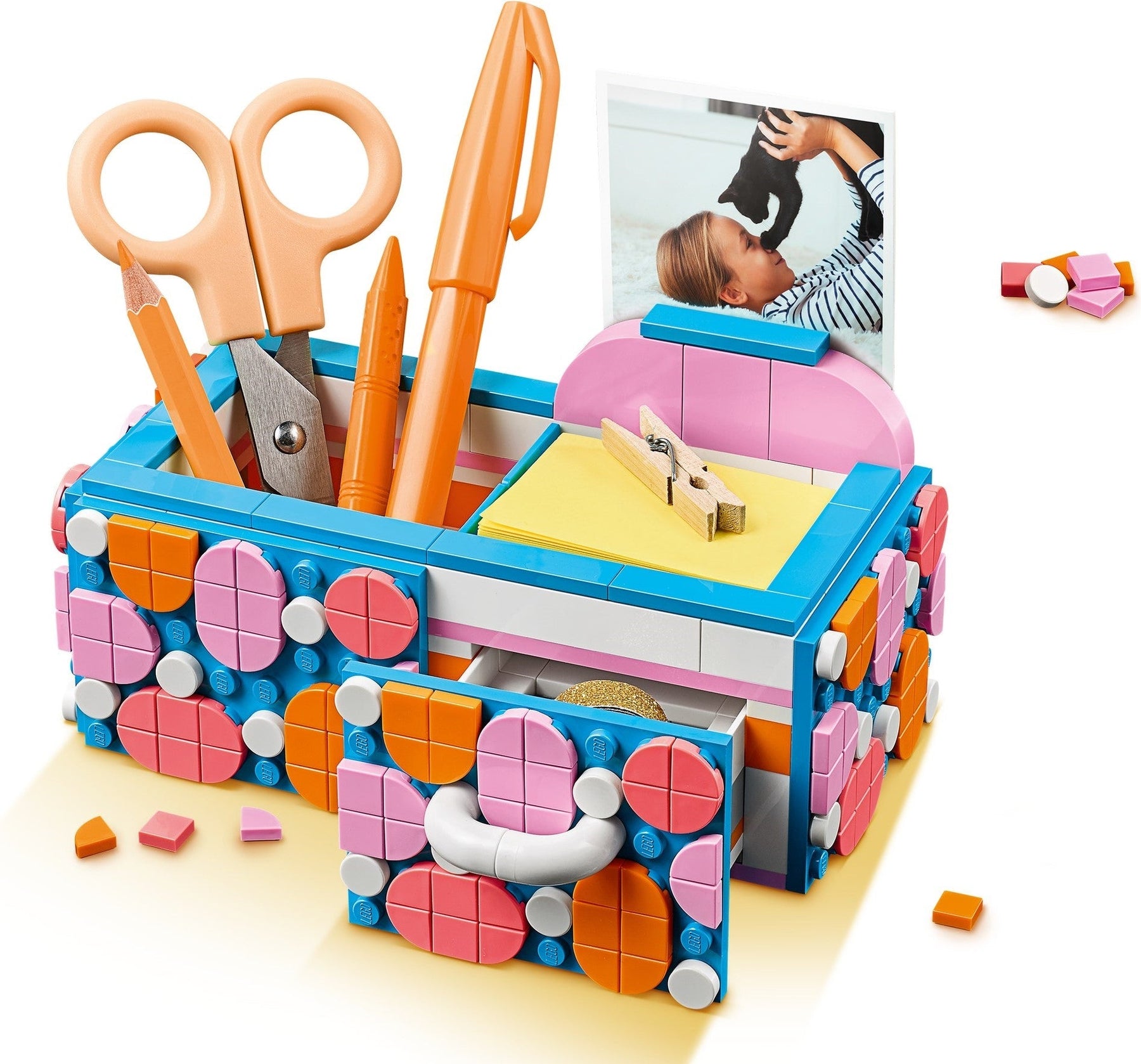 LEGO 41907 DOTS Desk Organizer with Drawer, DIY Craft Set - SuperSaverAU - view 5