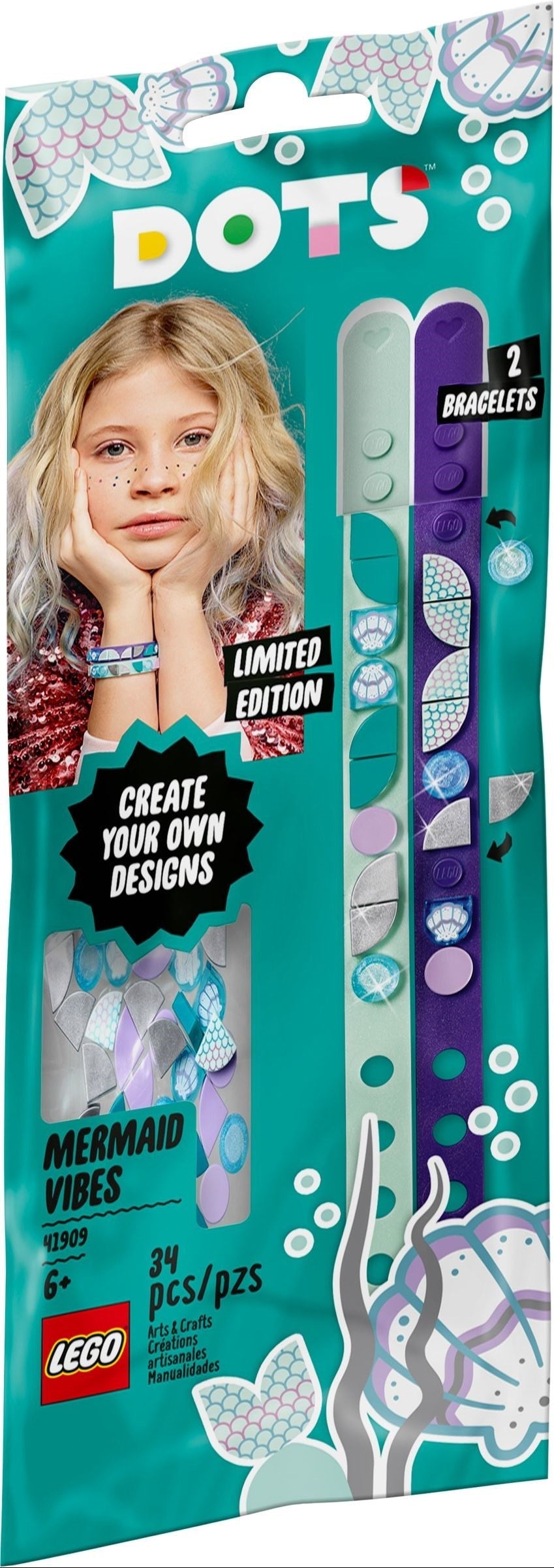 LEGO 41909 Mermaid Vibes Bracelets - DIY Friendship Bracelet Kit - SuperSaverAU - view 1