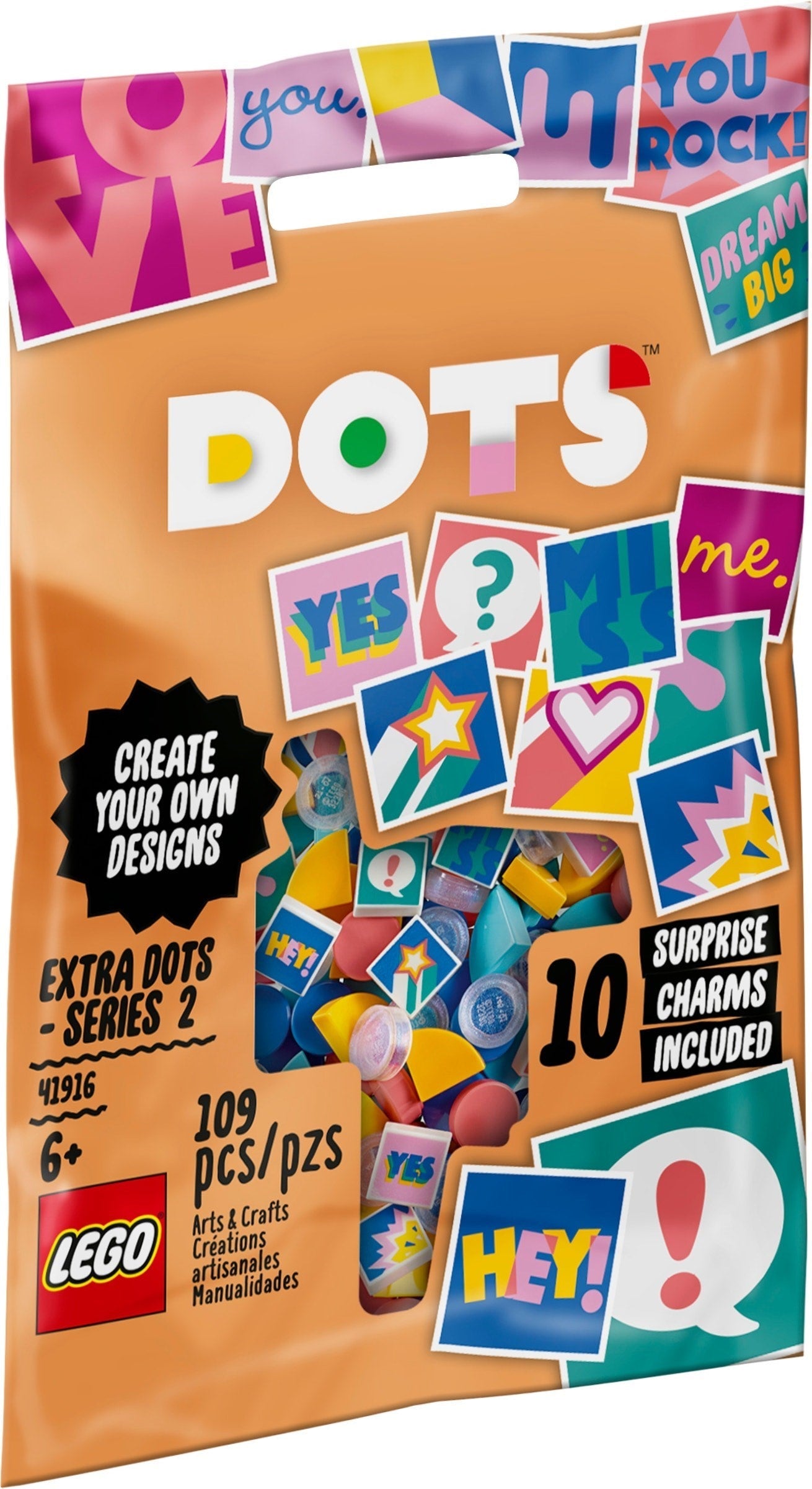 LEGO 41916 Extra DOTS - Series 2 - Tiles for Arts & Crafts - SuperSaverAU - view 1
