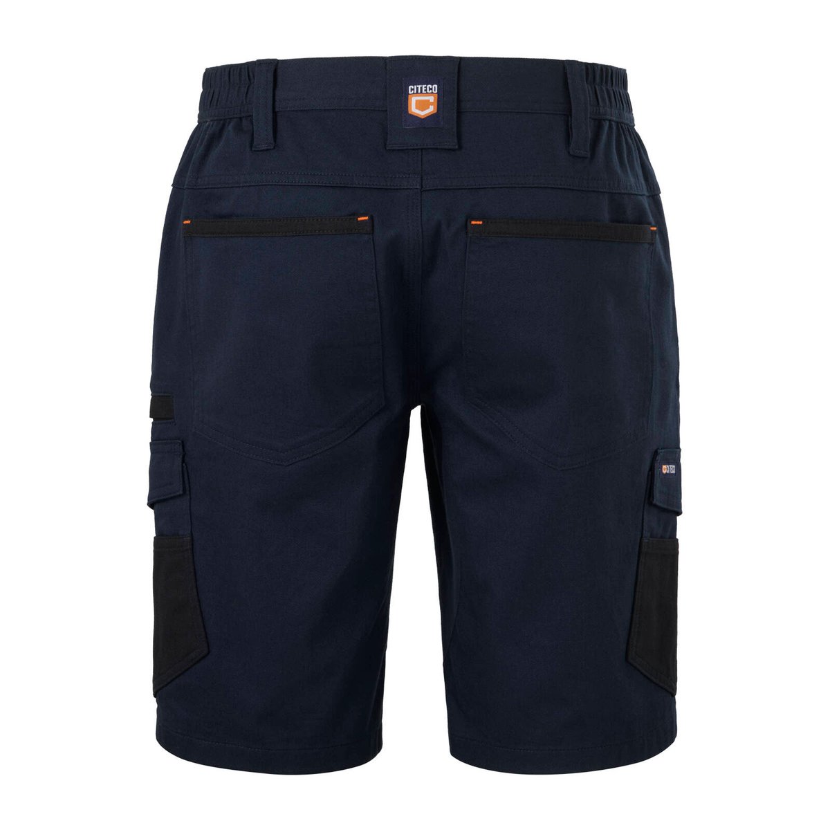 Citeco Cotton Stretch Cargo Mid Shorts, 245gsm Twill, Navy - Size 97R