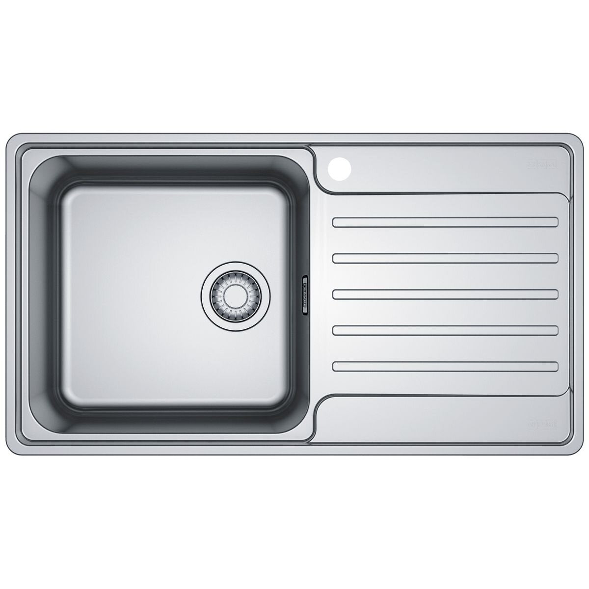 Franke Bell single bowl sink 34L with right hand drainer - 18/10 stainless steel - BCX611RHD