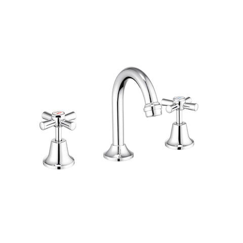 Mondella Centro Chrome Basin Set Lead-Free Brass 4 Star WELS 7L/min