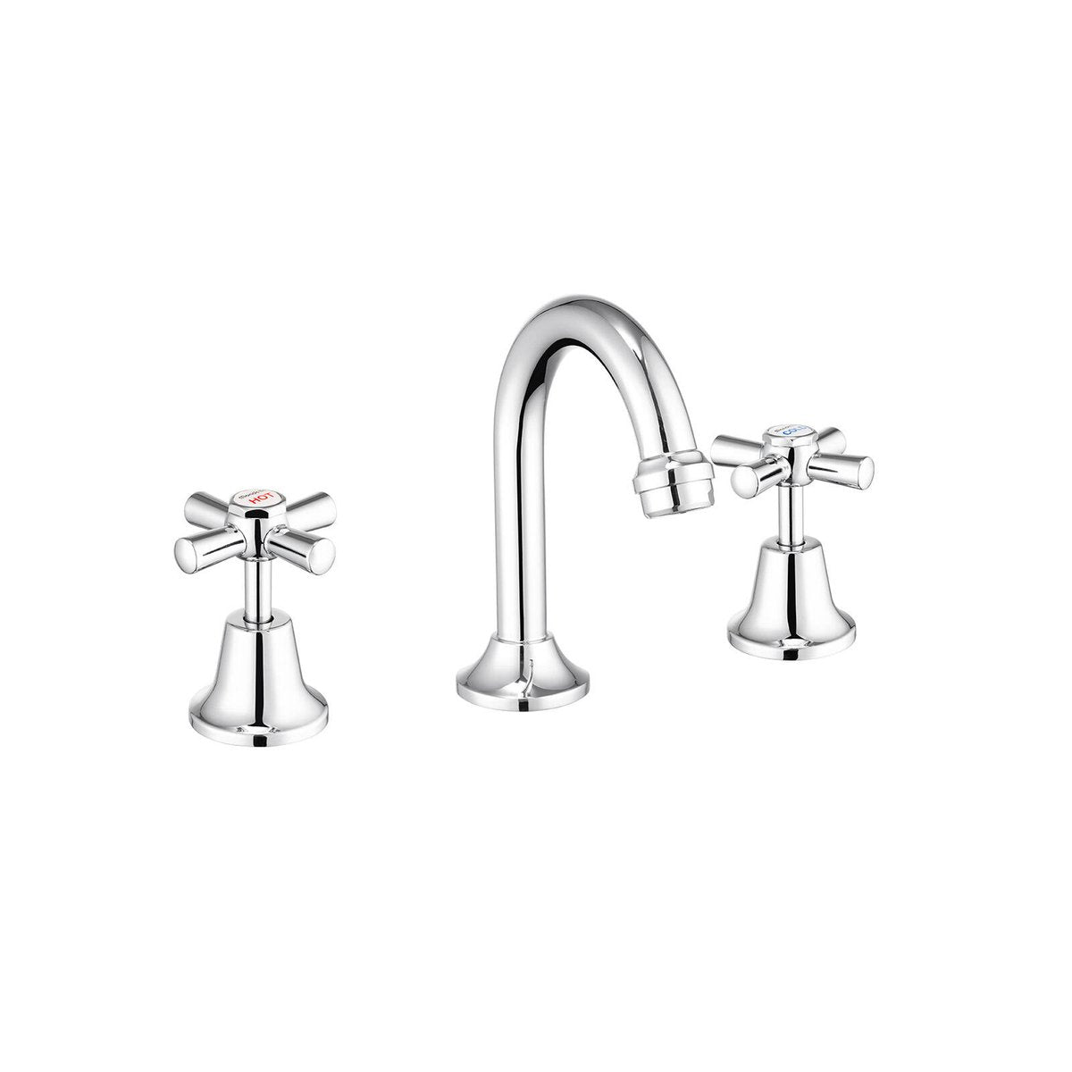 Mondella Centro Chrome Basin Set Lead-Free Brass 4 Star WELS 7L/min