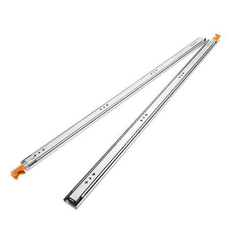 Heavy Duty Locking Drawer Slide - 1016-2032mm - 125kg Load, Full Extension, Zinc Coated Steel, Lock In and Lock Out