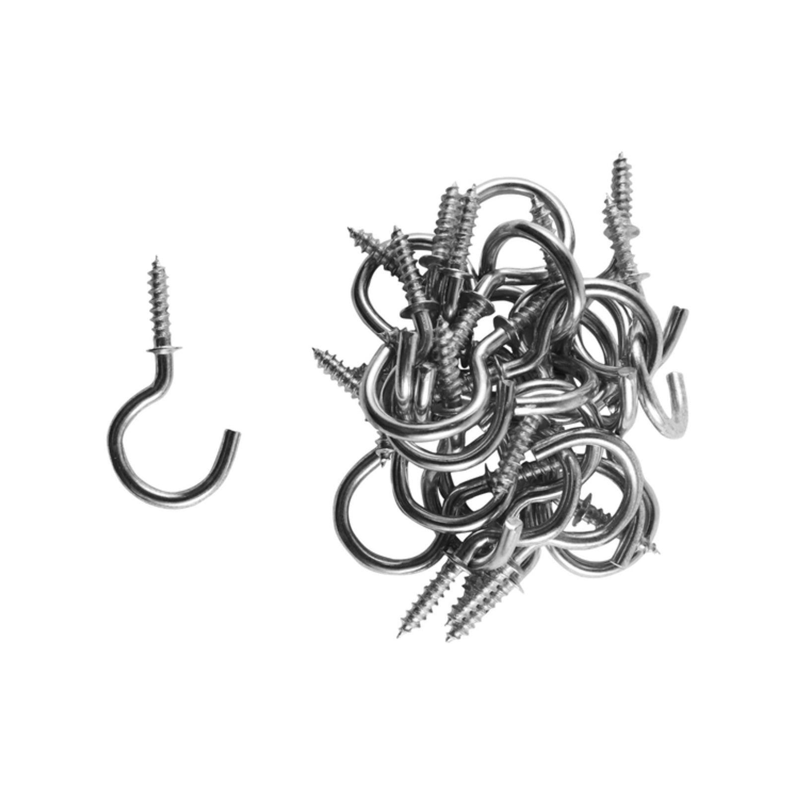 Everhang 14mm Zinc Plated Steel Cup Hook - 25 Pack