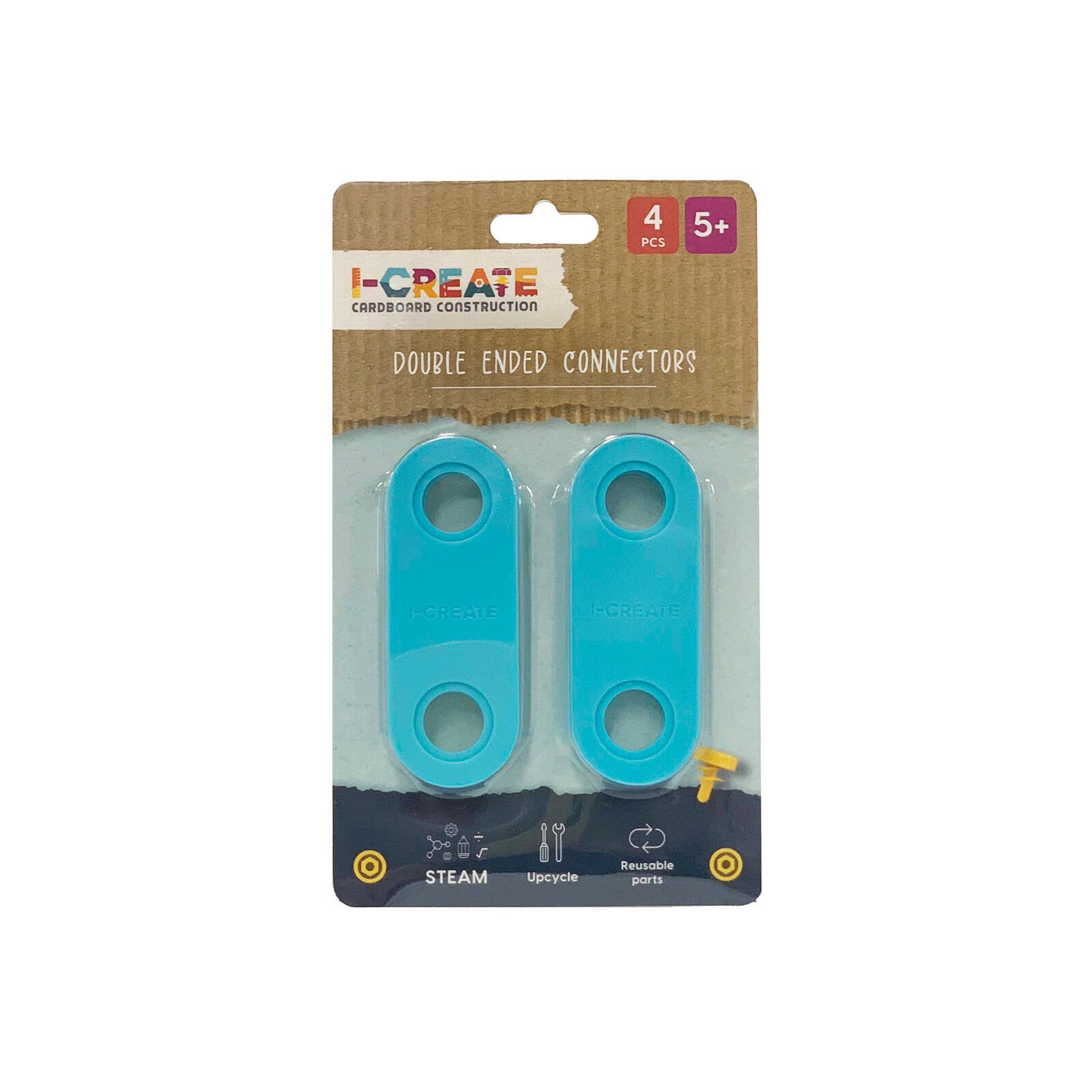 I-Create Blue ABS Double Ended Connectors - 4 Piece