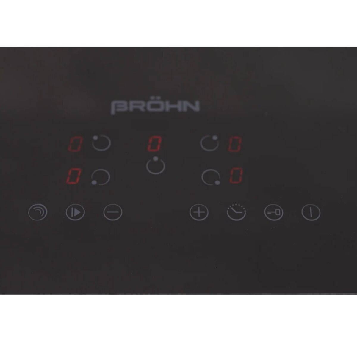 Brohn 90cm Built-in Ceramic Cooktop - Black Glass, 5 Zones, Triple-Ring Zone, Touch Controls - BRCC9001