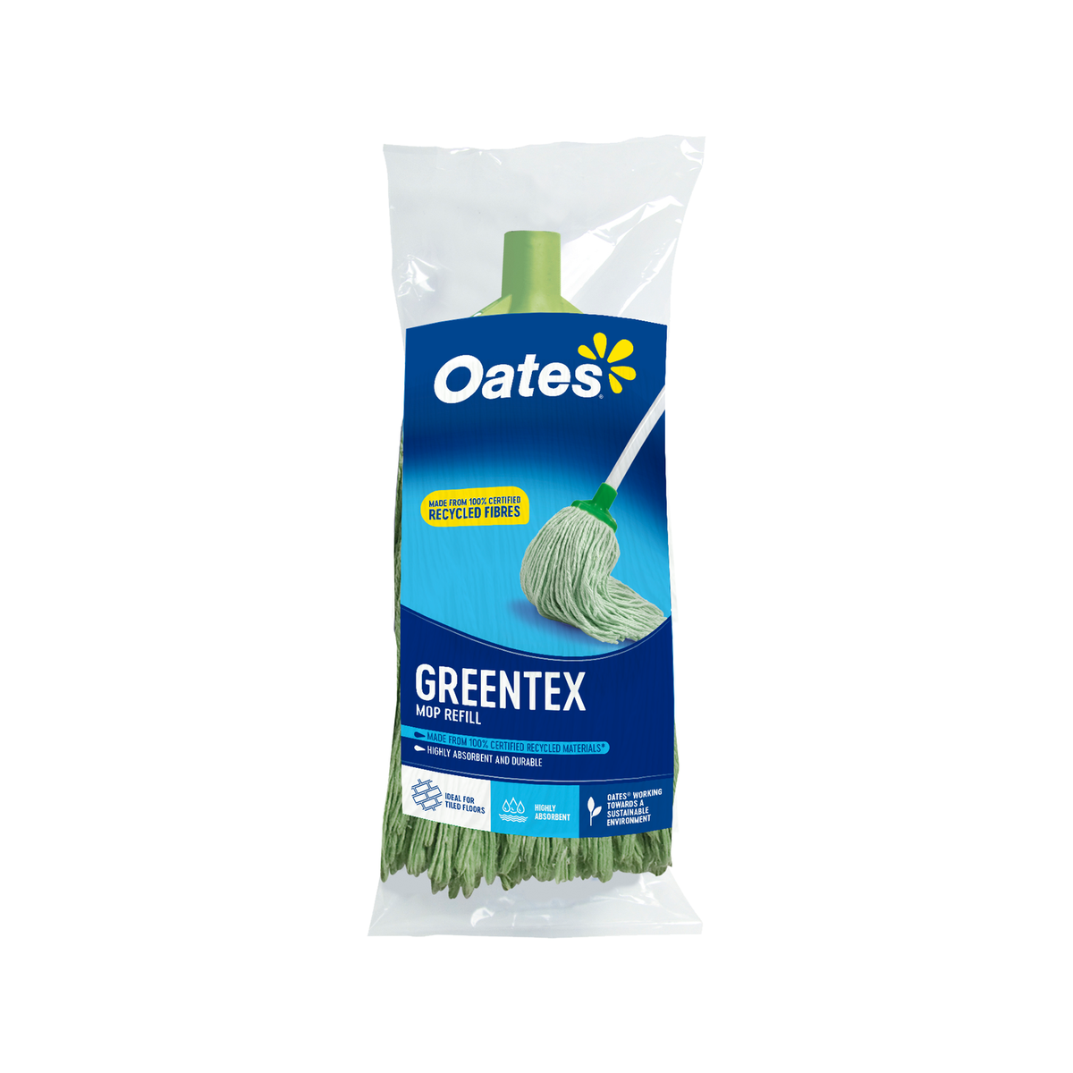 Oates Greentex Mop Refill - 300g - Green PET - Highly Absorbent - SuperSaverAU - view 1