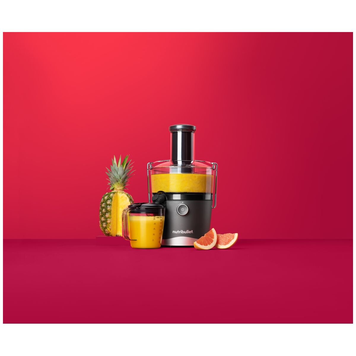 NutriBullet 800W Juicer - Dual-Speed Control, Wide Feed Chute, 800ml Pitcher, Dark Grey - NBJ07150