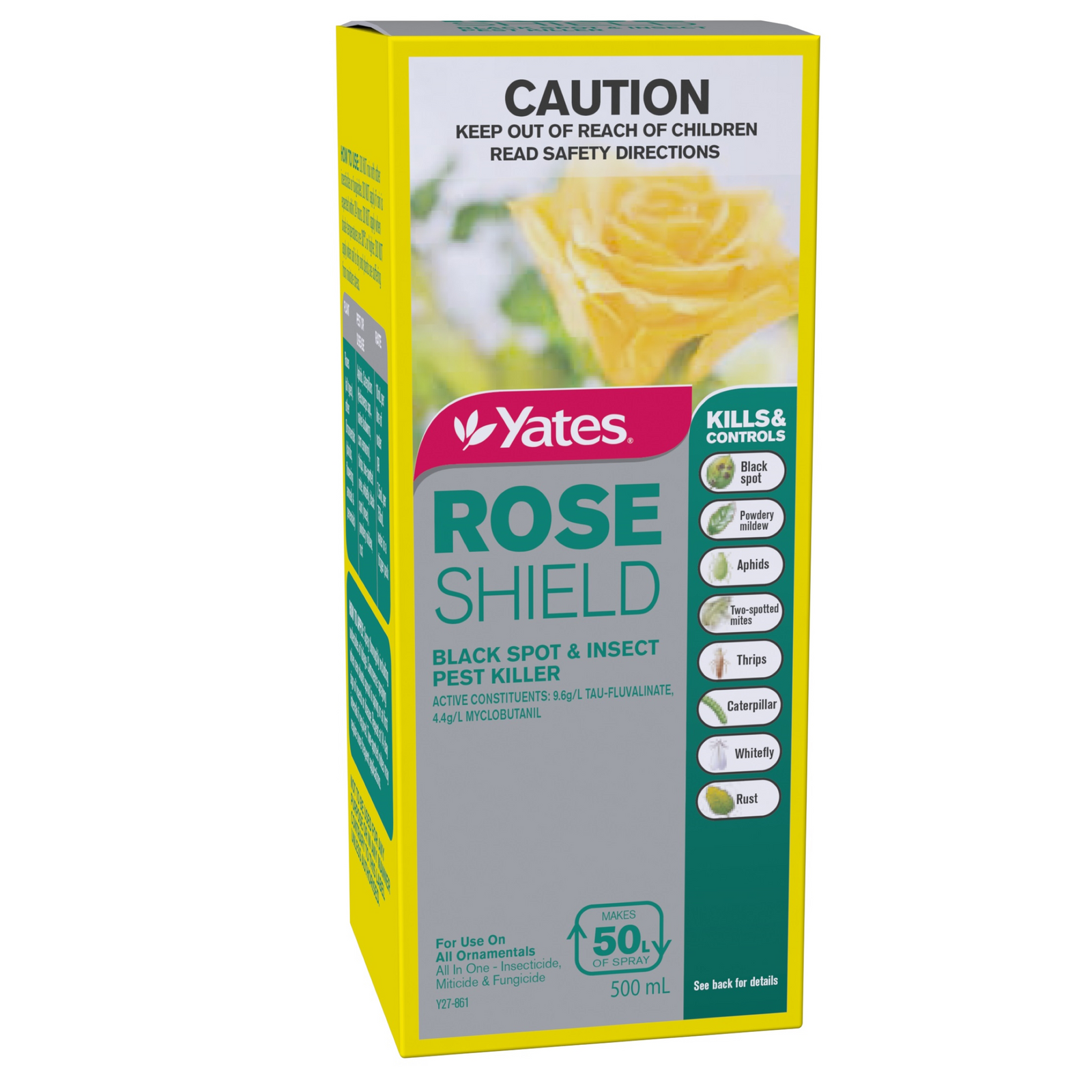 Yates Rose Shield Black Spot & Insect Pest Killer Concentrate 500ml - Systemic 3-in-1
