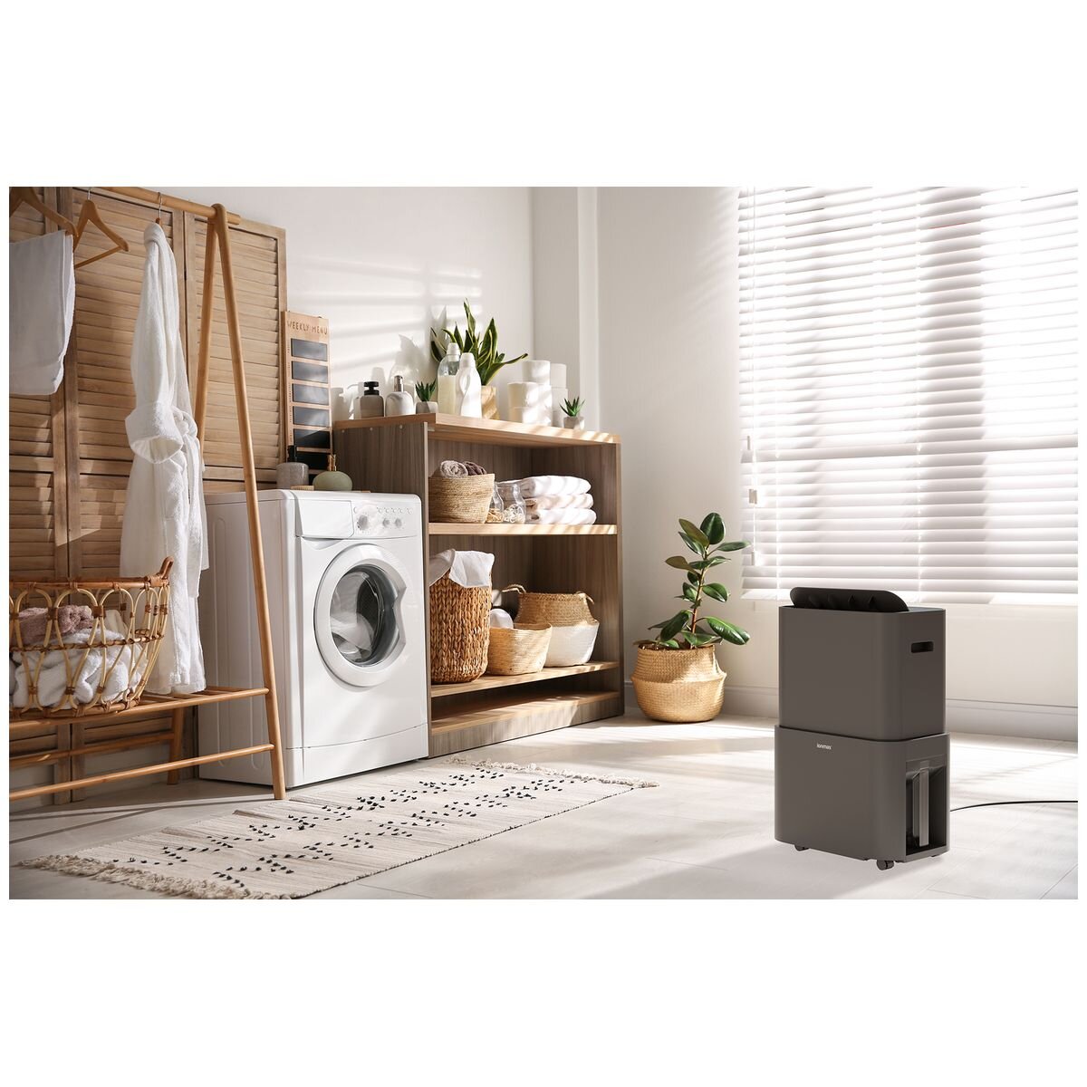 Ionmax Leone Pro 25L Compressor Dehumidifier & Air Purifier - H13 HEPA, Wi-Fi, Dark Grey - ION626