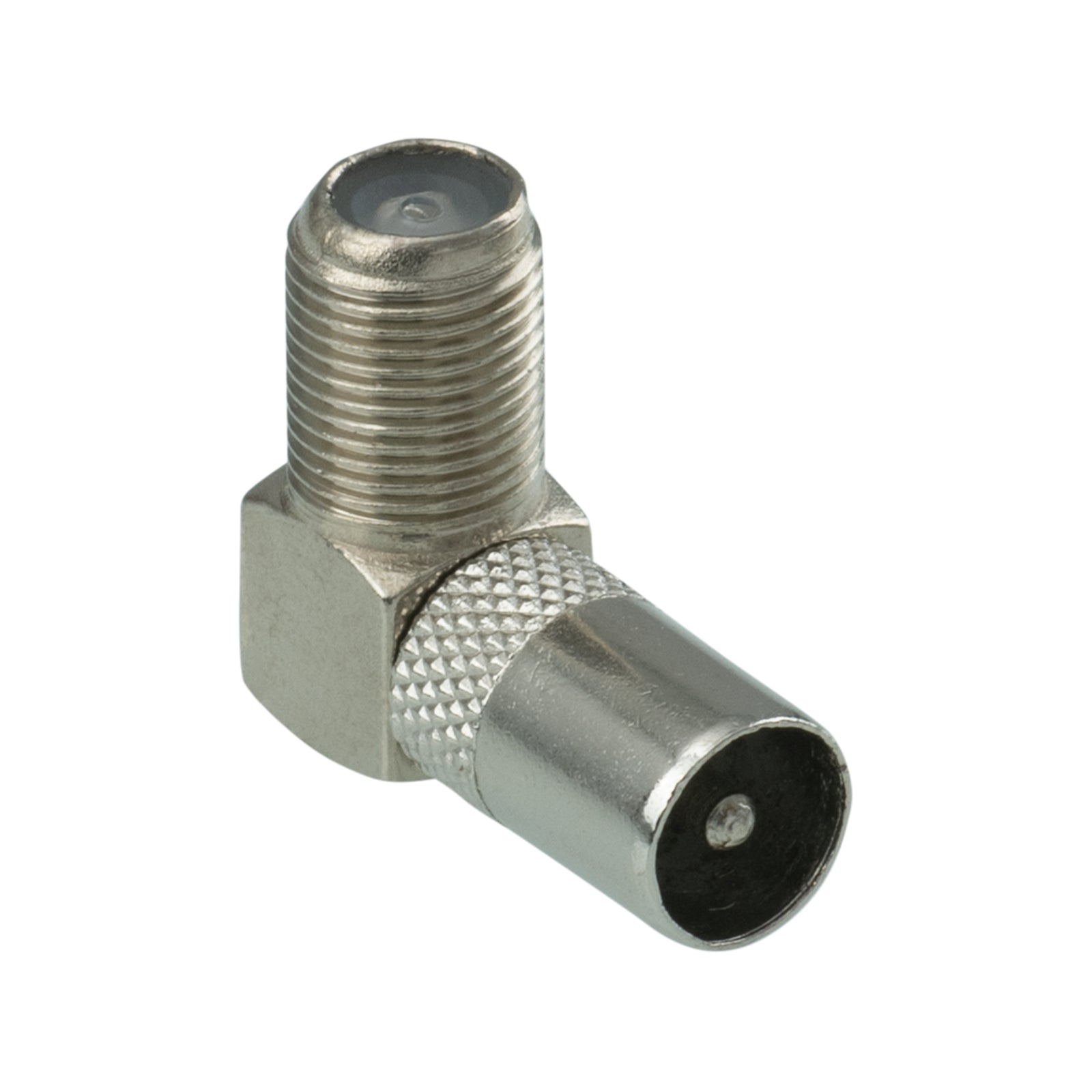 Antsig PAL Plug to F Socket Right Angle Adaptor