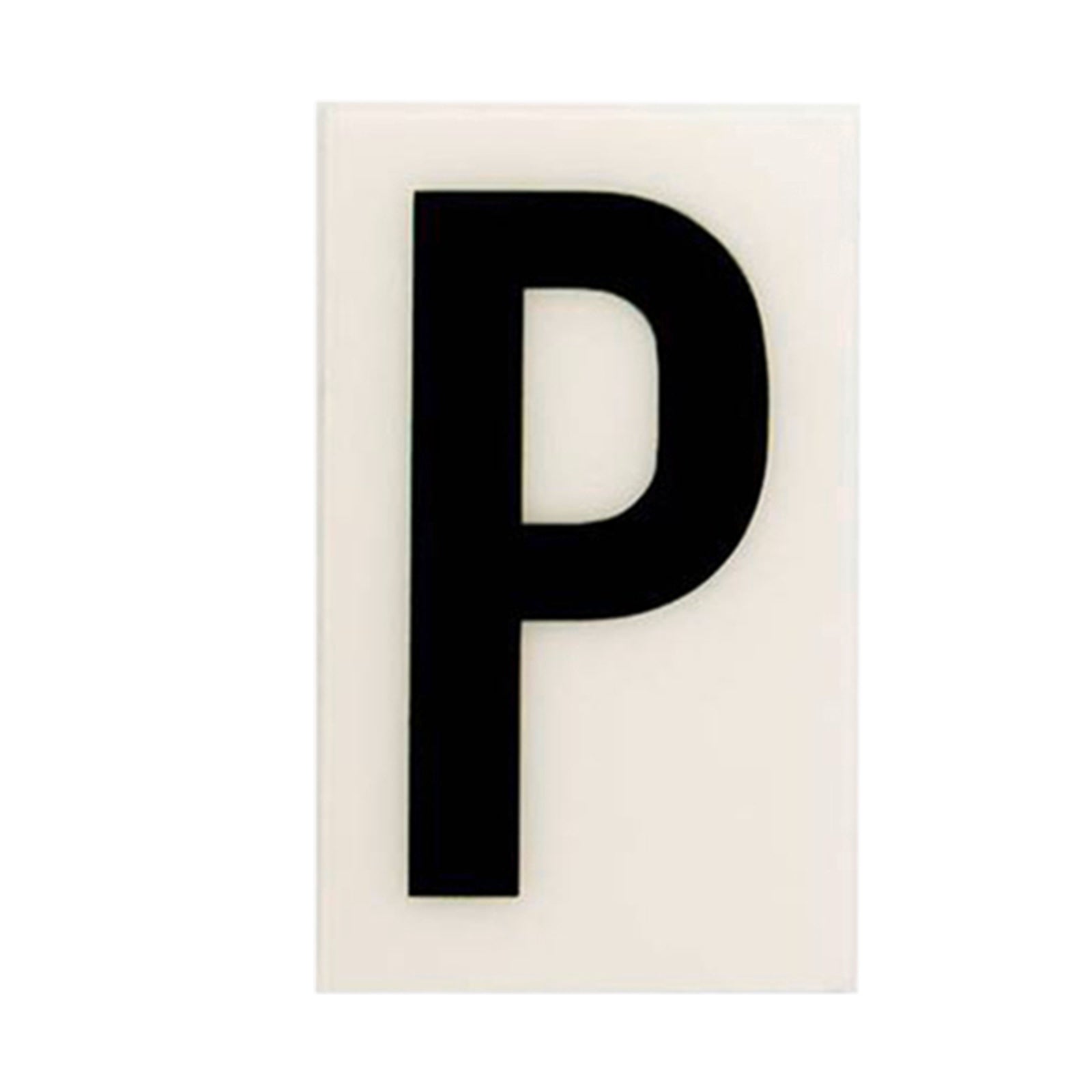 Sandleford 60mm White Self Adhesive House Letter P, Gloss Weather Resistant Polycarbonate