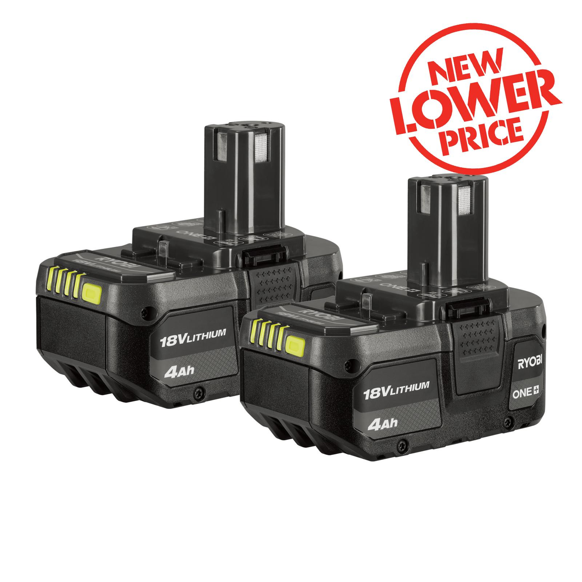 Ryobi 18V ONE+ 4.0Ah Battery Twin Pack RB184040CG