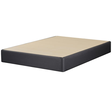 A.H. Beard Lunar Floating Queen Bed Base - Shadow Charcoal Linen-Look Polyester Fabric - LUNAFBQUE210469