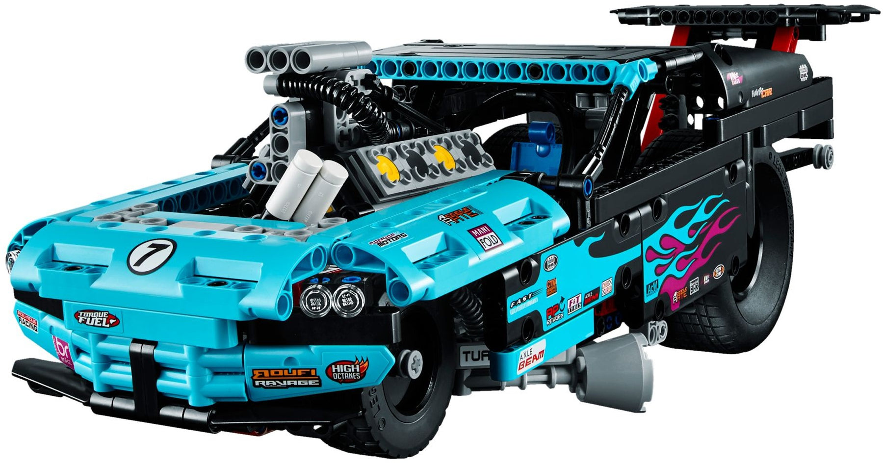 LEGO 42050 Drag Racer: Build & Race a Wheelie King! - SuperSaverAU - view 7