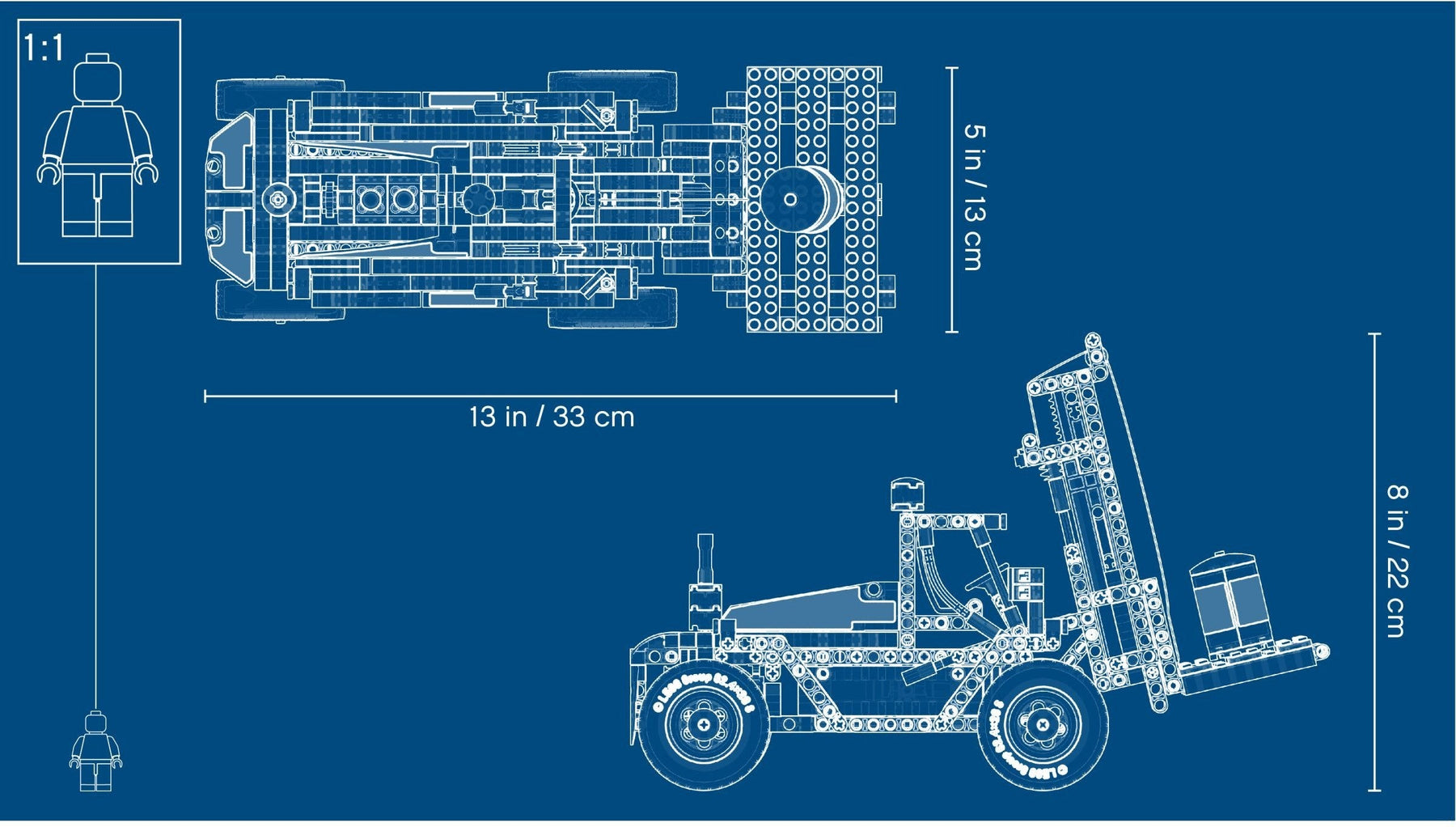 LEGO 42079 Heavy Duty Forklift 2-in-1 Technic Set - SuperSaverAU - view 5