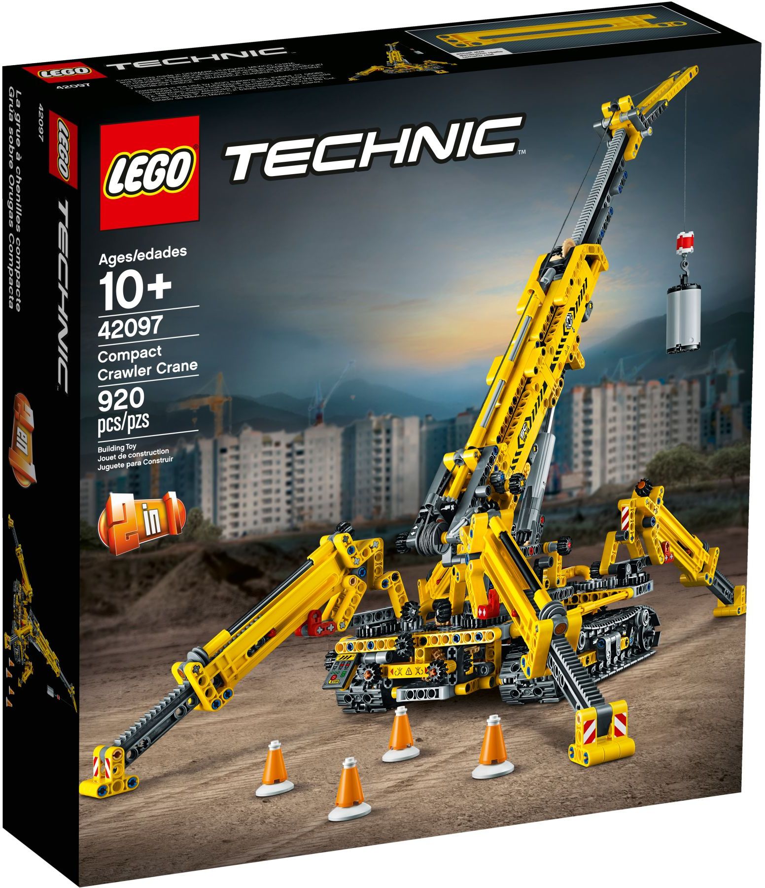 LEGO 42097 Compact Crawler Crane & Tower Crane 2-in-1 Set - SuperSaverAU - view 1