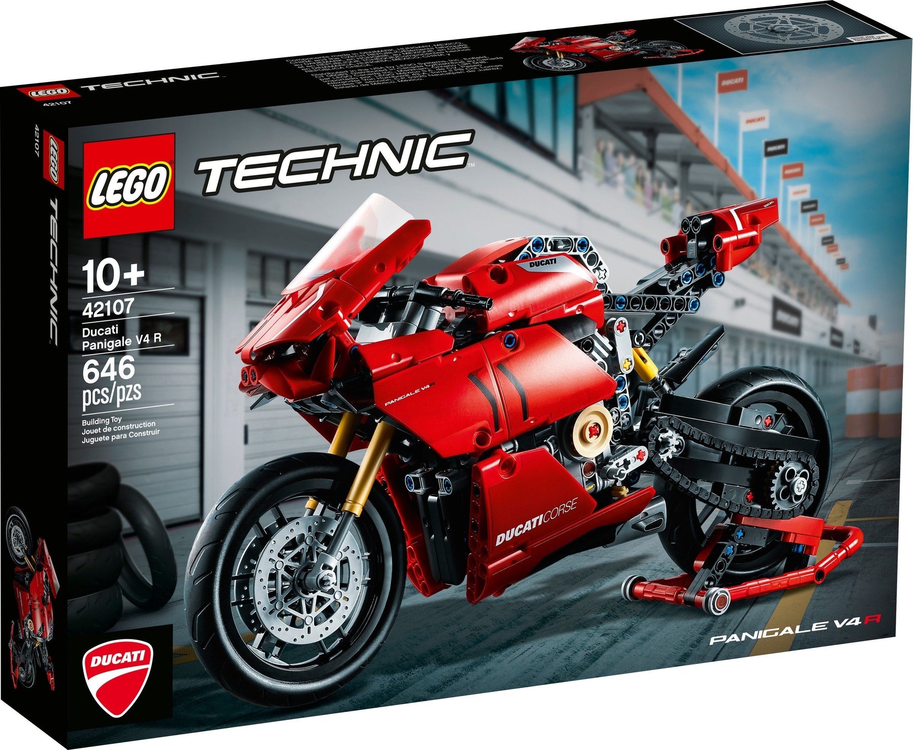LEGO 42107 Ducati Panigale V4 R Model Motorcycle Kit - SuperSaverAU - view 3